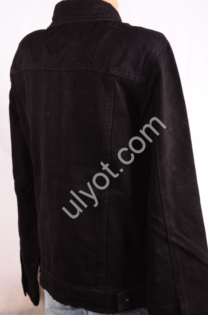 Фото 1 ДЖИНСОВА КУРТКА NEW JEANS (XS-2XL) ЧОРНИЙ 817