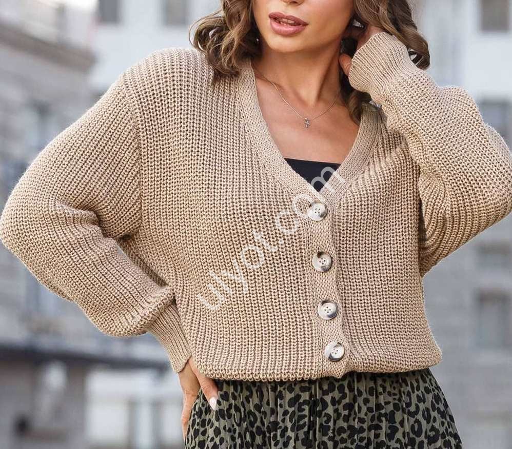 КОФТА-4 НИКОЛ  (ONE SIZE 44-50) БЕЖЕВЫЙ 