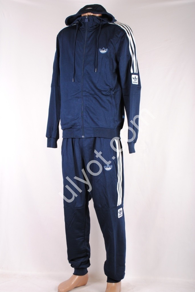 СПОРТ. КОСТЮМ A01 (M-3XL) МАНЖЕТ СИНИЙ 1813