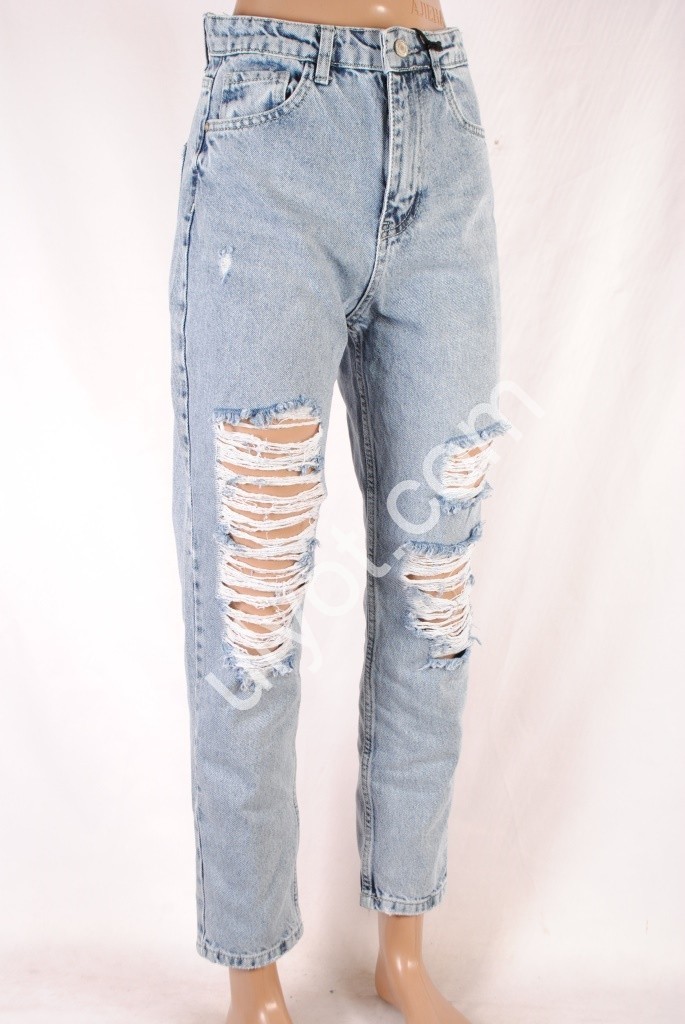 ДЖИНСЫ JEAN SHOP (25-30) ГОЛУБОЙ 536