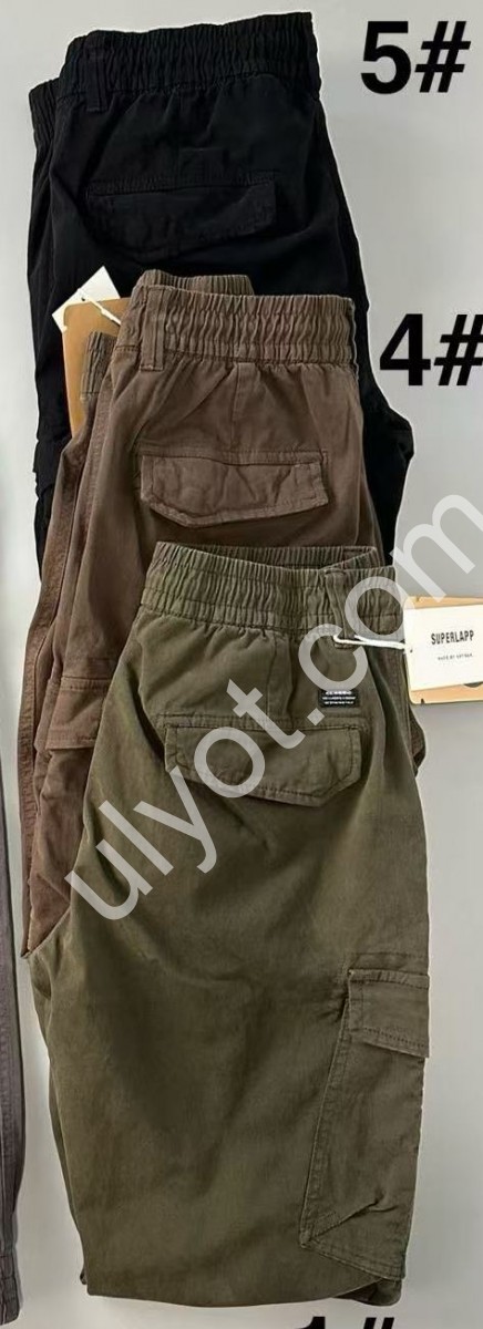 ДЖИНСЫ КАРГО (29-38) СЕРЫЙ 85505-2