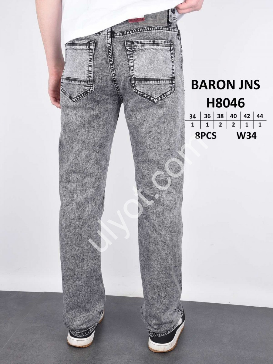 Фото 1 ДЖИНСИ BARON (34-44) ГРАФІТ 8046