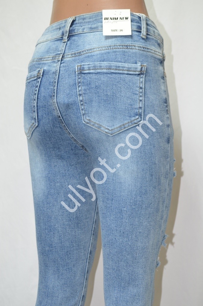 ДЖИНСЫ DENIM NEW (25-30) ГОЛУБОЙ 580