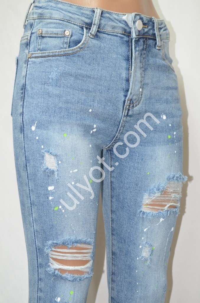 Фото 2 ДЖИНСЫ DENIM NEW (25-30) ГОЛУБОЙ 580