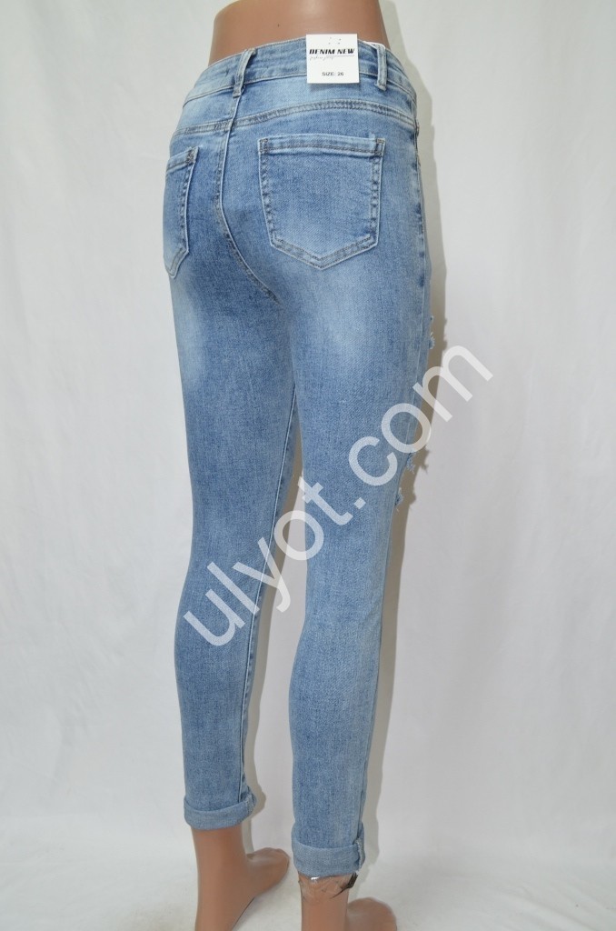 Фото 3 ДЖИНСЫ DENIM NEW (25-30) ГОЛУБОЙ 580