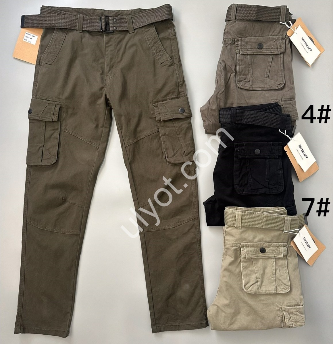 ДЖИНСЫ (L-3XL) ЧЕРНЫЙ 8221-4