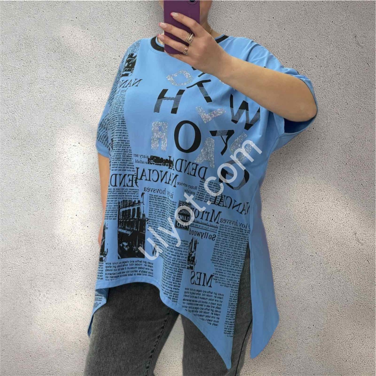 ФУТБОЛКА OVERSIZE (54-58) МИКС 25316