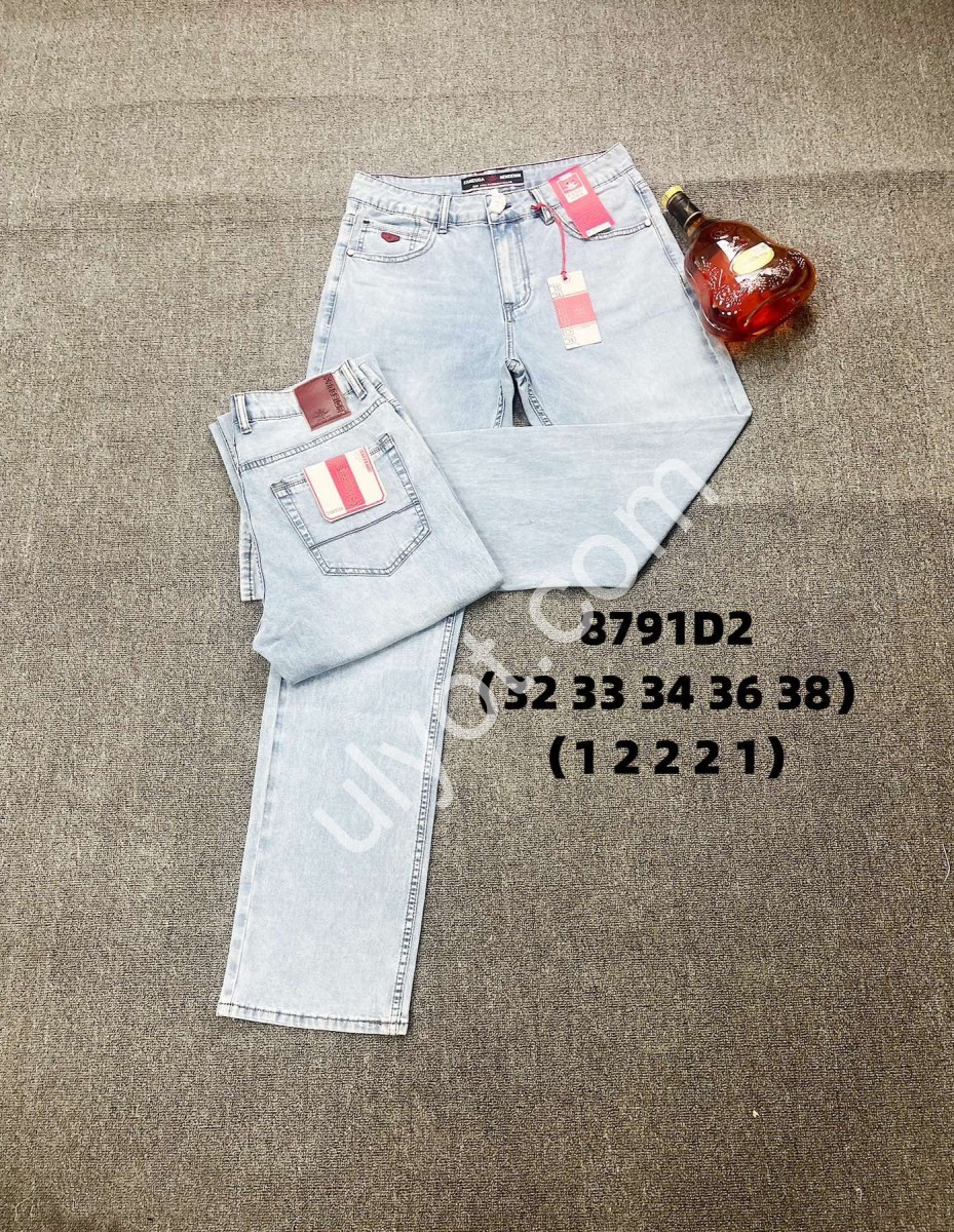 ДЖИНСЫ FANGSIDA (32-38) СВ.ГОЛУБЫЕ 8791