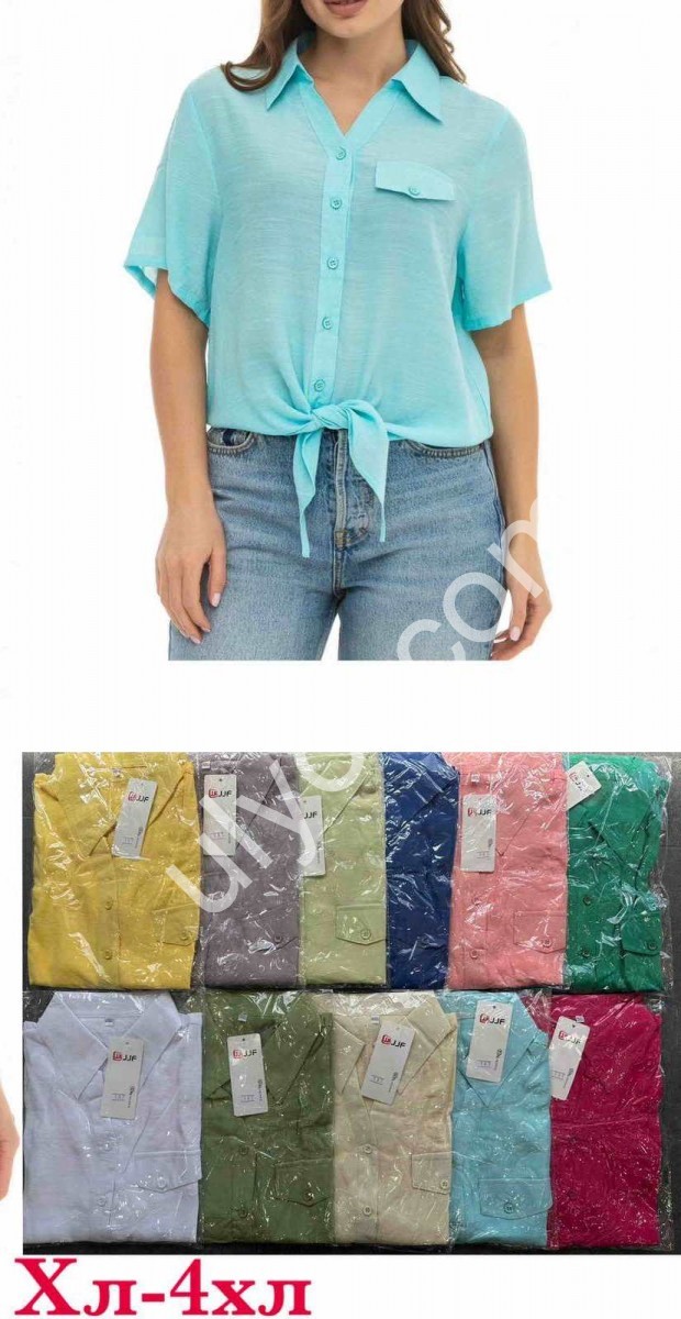 БЛУЗКА (XL-4XL) ЛИЛОВЫЙ 209