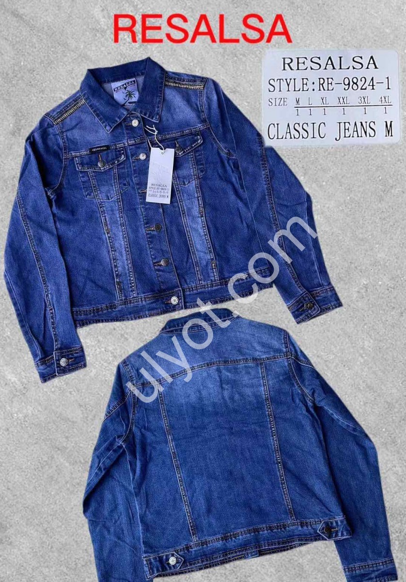 ДЖИНСОВА КУРТКА RESALSA (XS-XXL) СИНІЙ RE9831-1