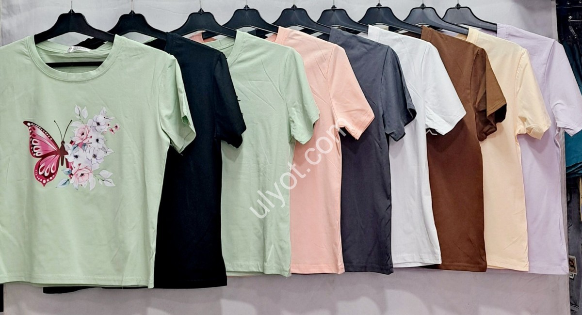ФУТБОЛКА БАБОЧКА ONE SIZE (44/48) МИКС 5166