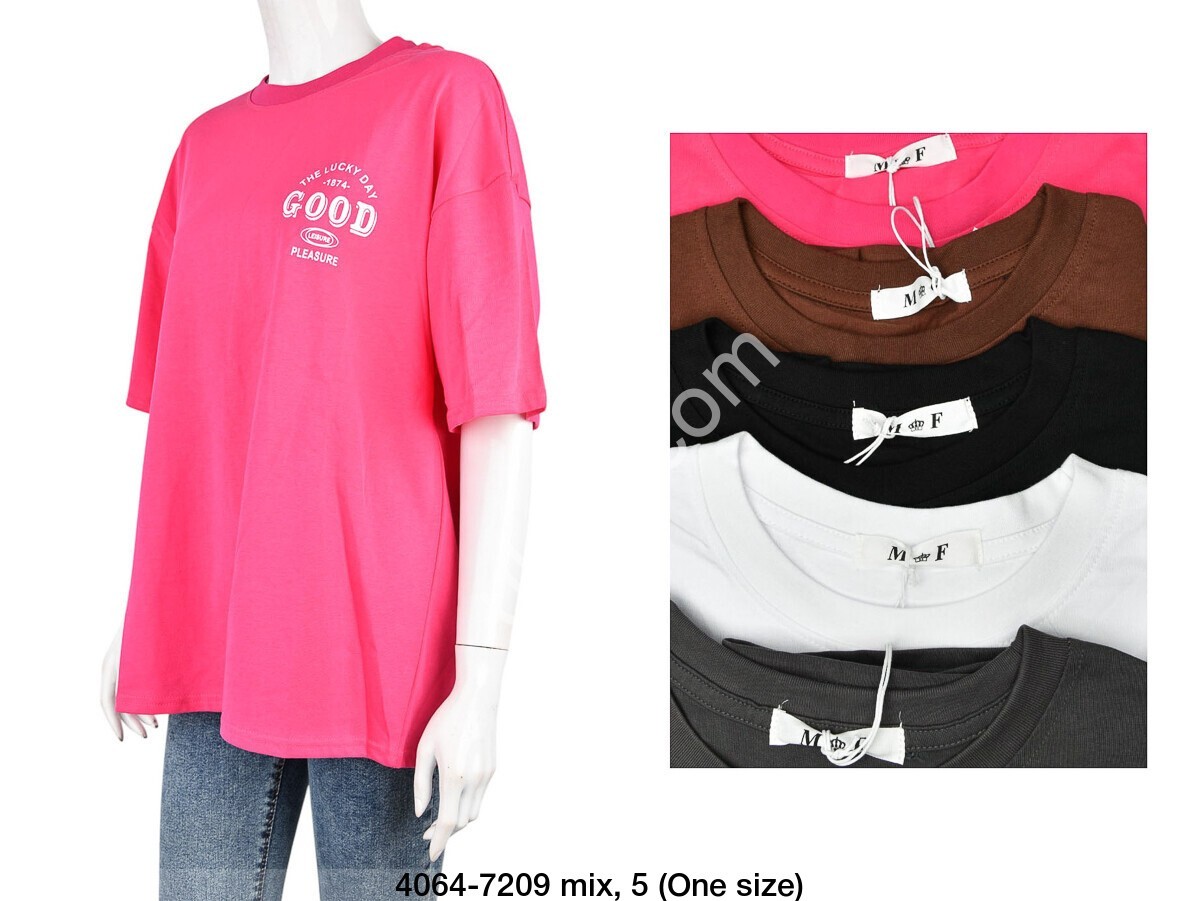 ФУТБОЛКА (OVER SIZE) МИКС 4064-7209