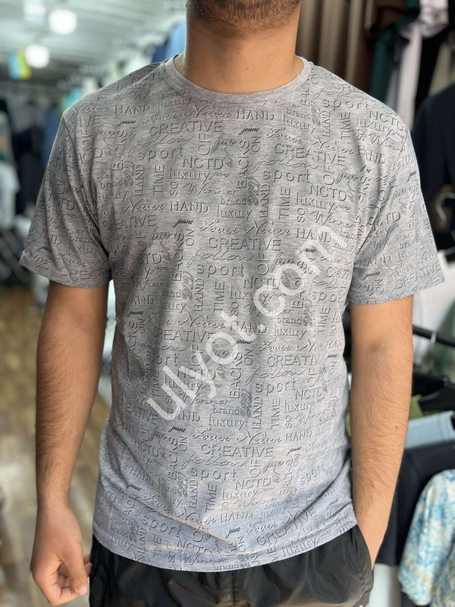 ФУТБОЛКА (M-2XL) СВ.СЕРЫЙ 5127