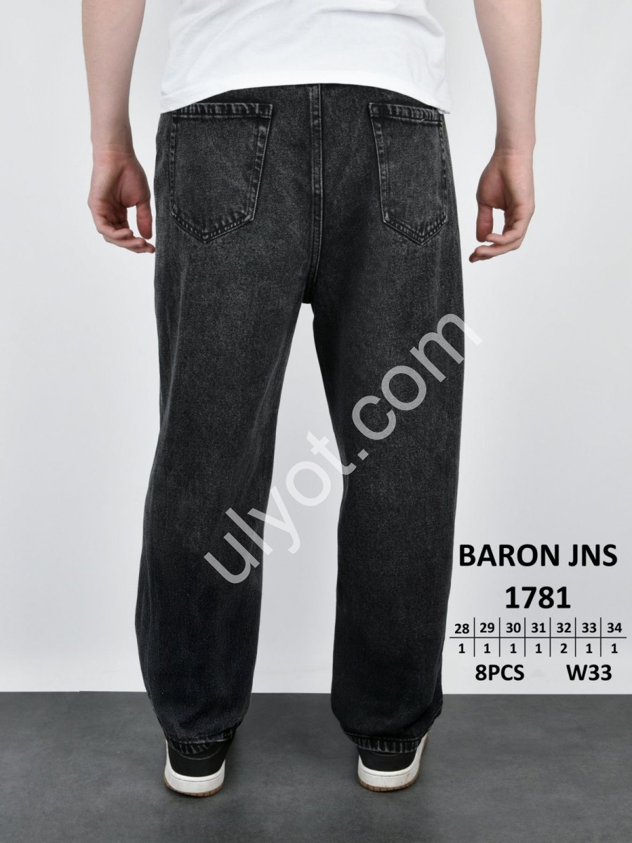 ДЖИНСЫ BARON (28-34) Т.СЕРЫЙ 1781