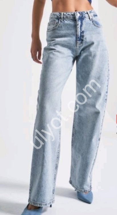 ДЖИНСЫ IT'S BASIC (38-48) ГОЛУБОЙ 3470
