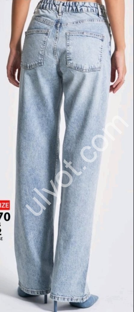 ДЖИНСЫ IT'S BASIC (38-48) ГОЛУБОЙ 3470