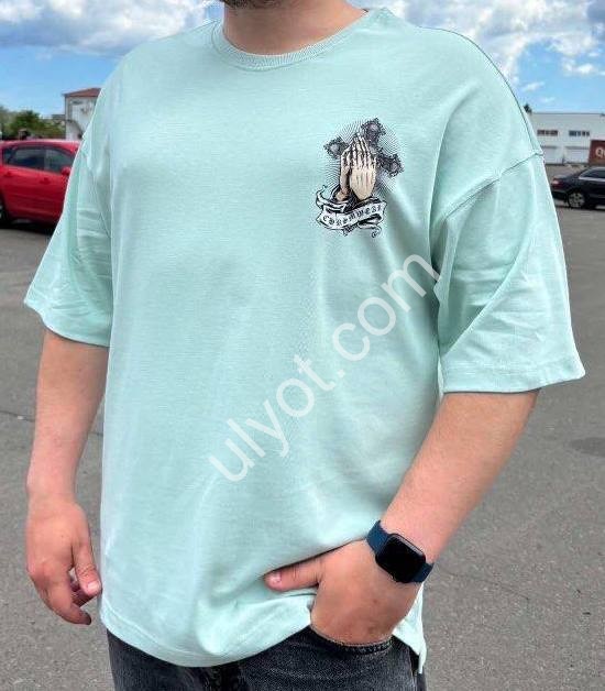 ФУТБОЛКА (M-XL) М'ЯТА 300303