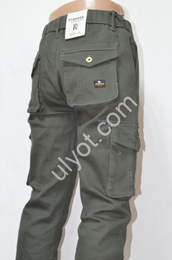 ДЖИНСЫ RTROOSS (30-38) Т.ЗЕЛЕНЫЙ 8080