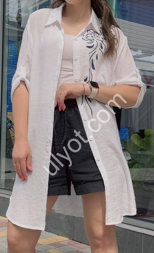 ТУНИКА JJF (XL-4XL) БЕЛЫЙ 538