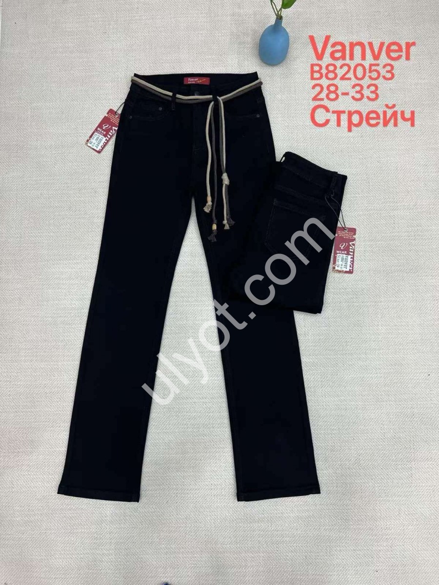 ДЖИНСЫ VANVER (28-33) ЧЕРНЫЙ 82053