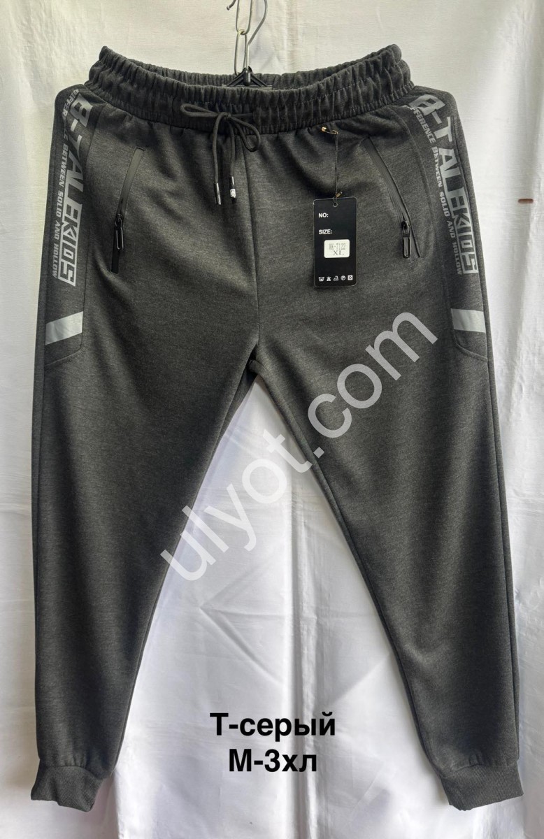 СПОРТ.ШТАНИ (M-3XL) Т.СІРИЙ 7122