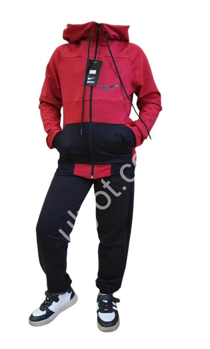 СПОРТ.КОСТЮМ N02 (26-34) МАНЖЕТ КРАСНЫЙ+ЧЕРНЫЙ 