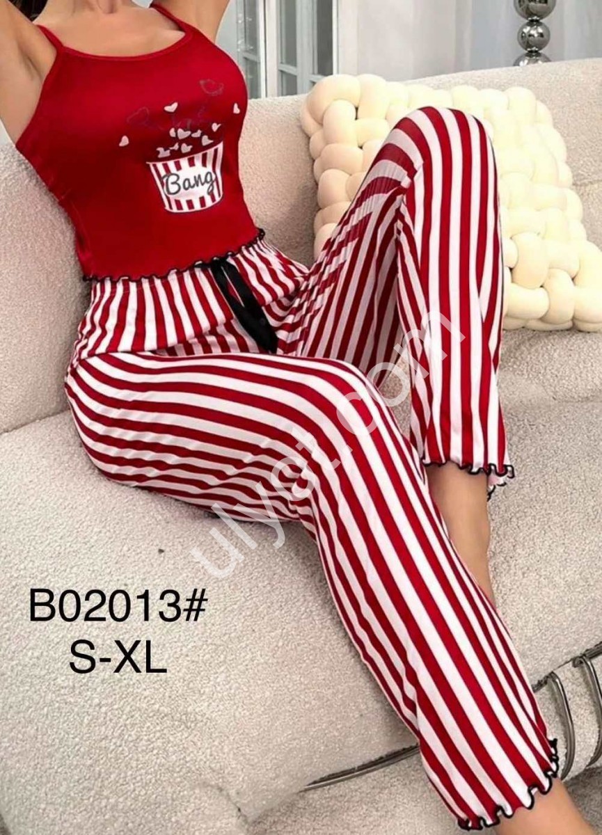 ПІЖАМА BANG (S-XL) ЧЕРВОНИЙ B02013