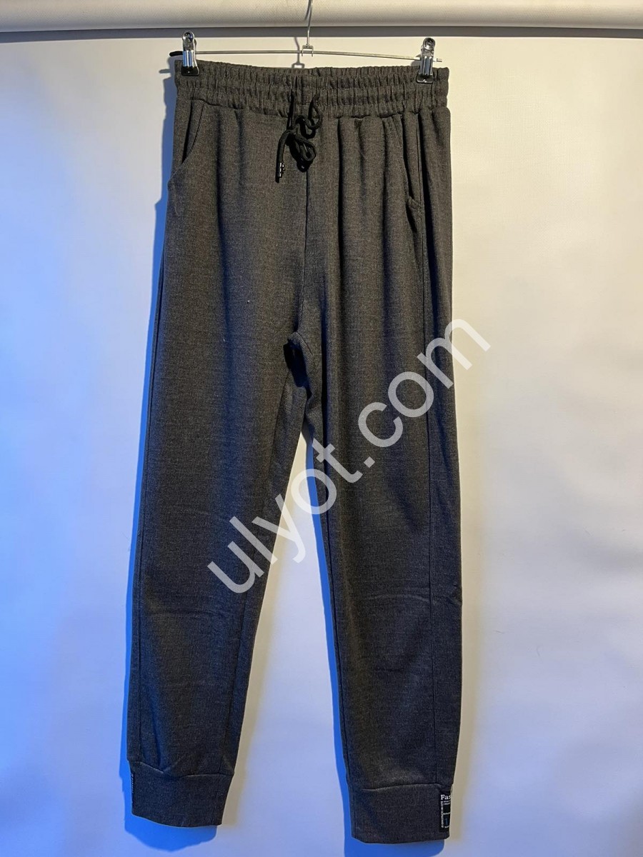 СПОРТ.ШТАНЫ (XL-5XL) МАНЖЕТ Т.СЕРЫЙ 