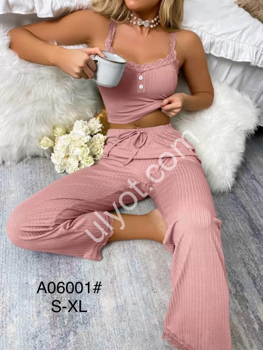 ПИЖАМА (S-XL) РОЗОВЫЙ A06001