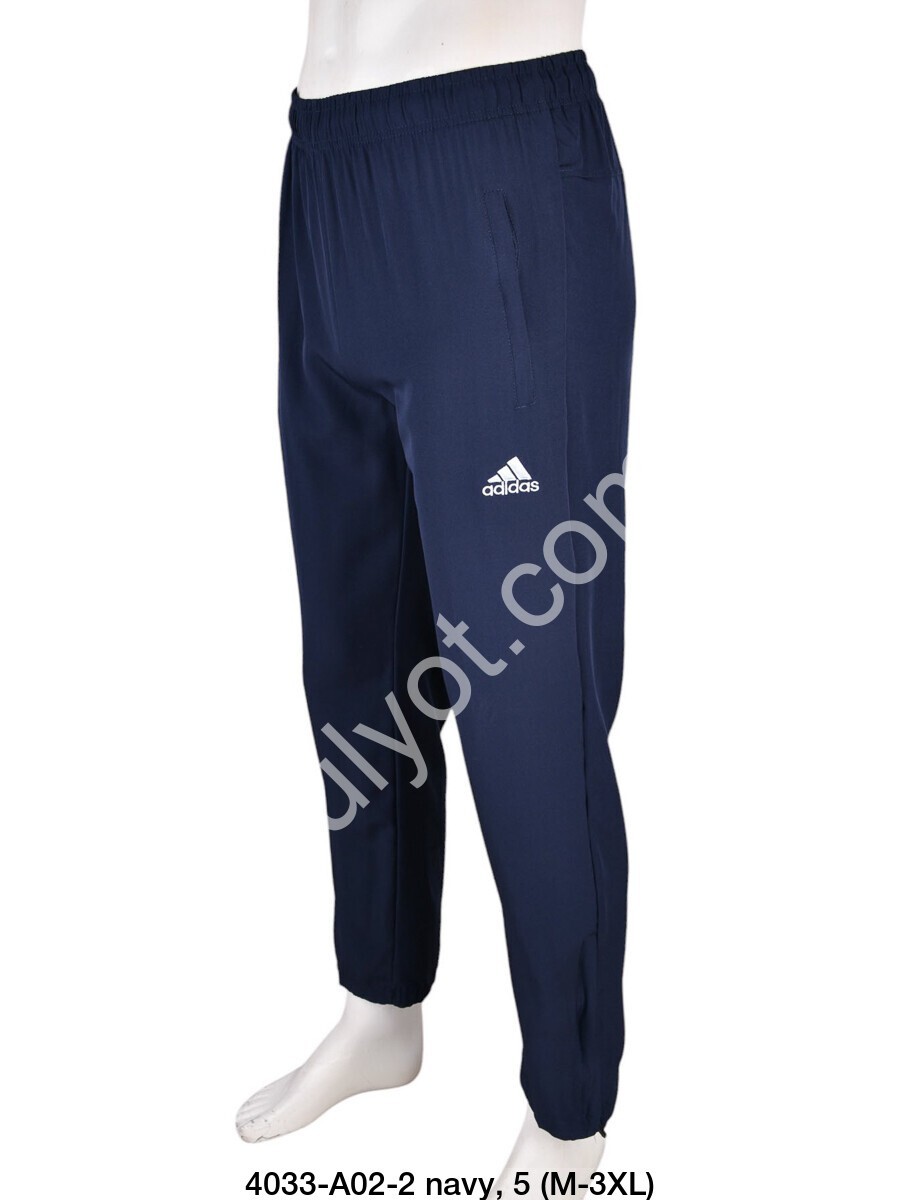СПОРТ.ШТАНИ A01 (M-3XL) МАНЖЕТ Т.СИНІЙ A02-2