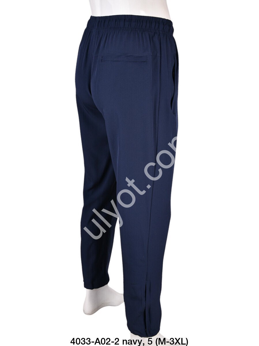 СПОРТ.ШТАНИ A01 (M-3XL) МАНЖЕТ Т.СИНІЙ A02-2