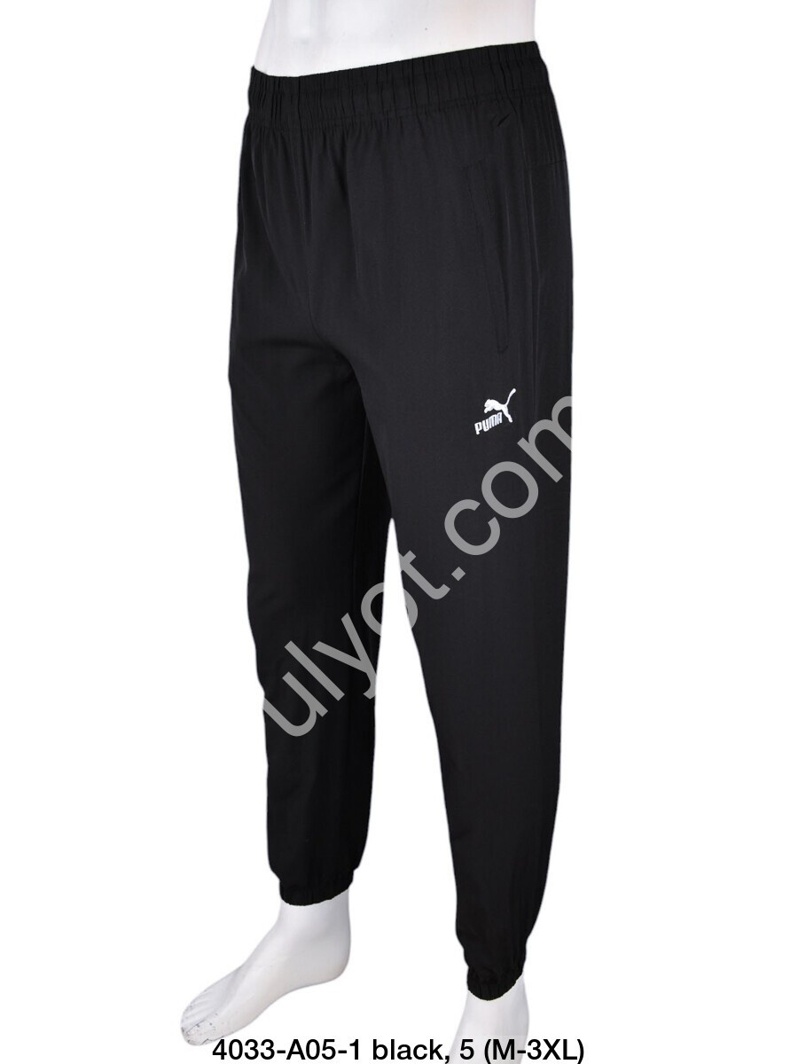СПОРТ.ШТАНИ P15 (M-3XL) МАНЖЕТ ЧОРНИЙ A05-1