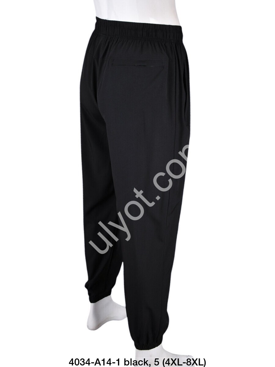 СПОРТ.ШТАНЫ P15 (4XL-8XL) МАНЖЕТ ЧЕРНЫЙ A14-1