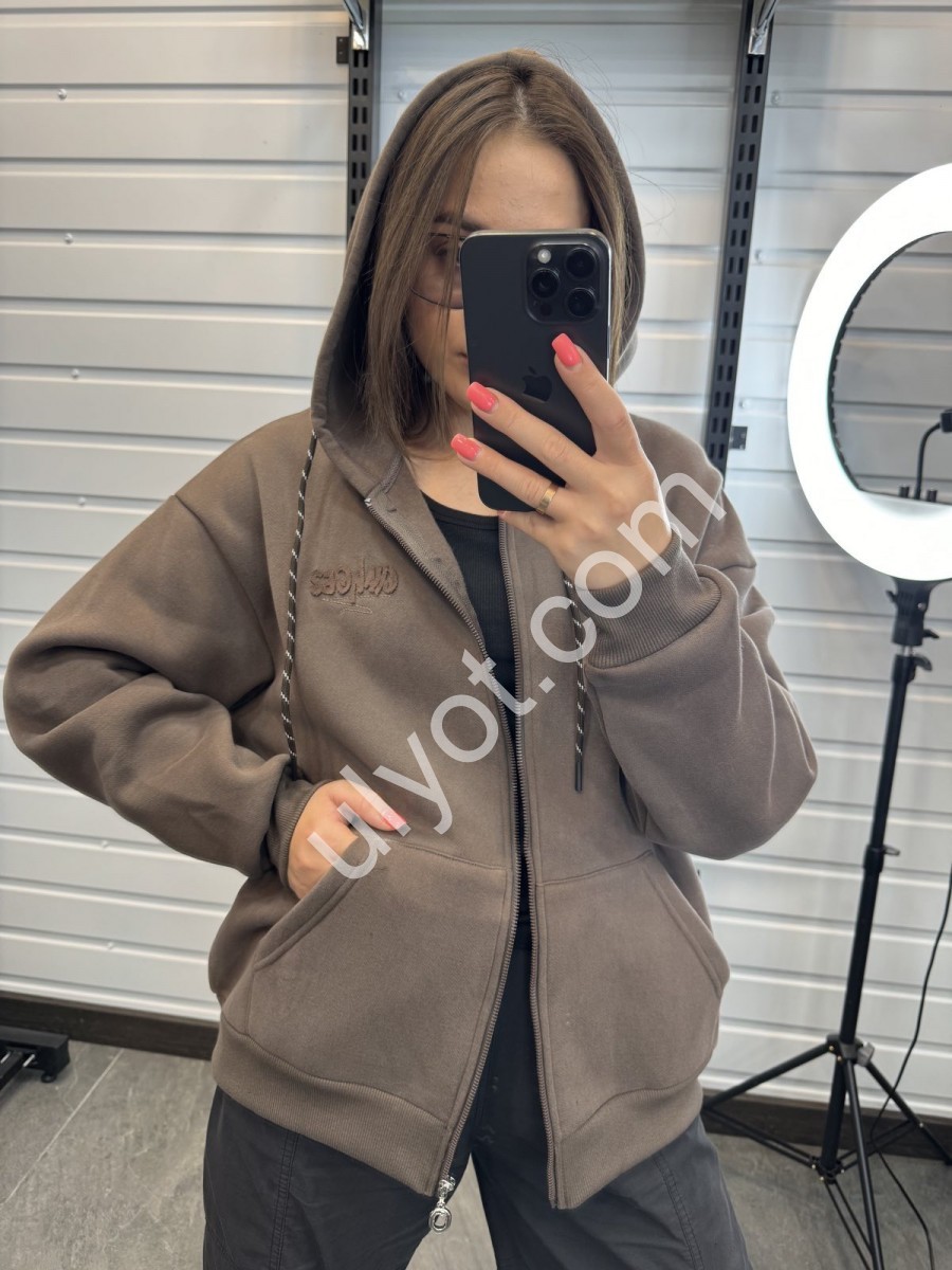 КОФТА JJF (L-4XL) Т.КОРИЧНЕВИЙ 50143