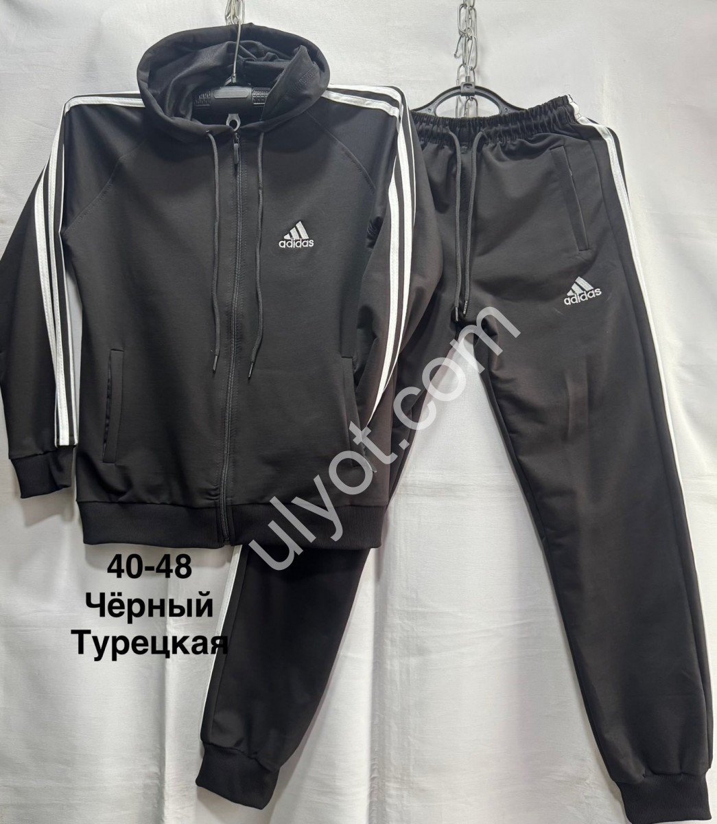 СПОРТ.КОСТЮМ A01 (40-48) МАНЖЕТ ЧЕРНЫЙ 