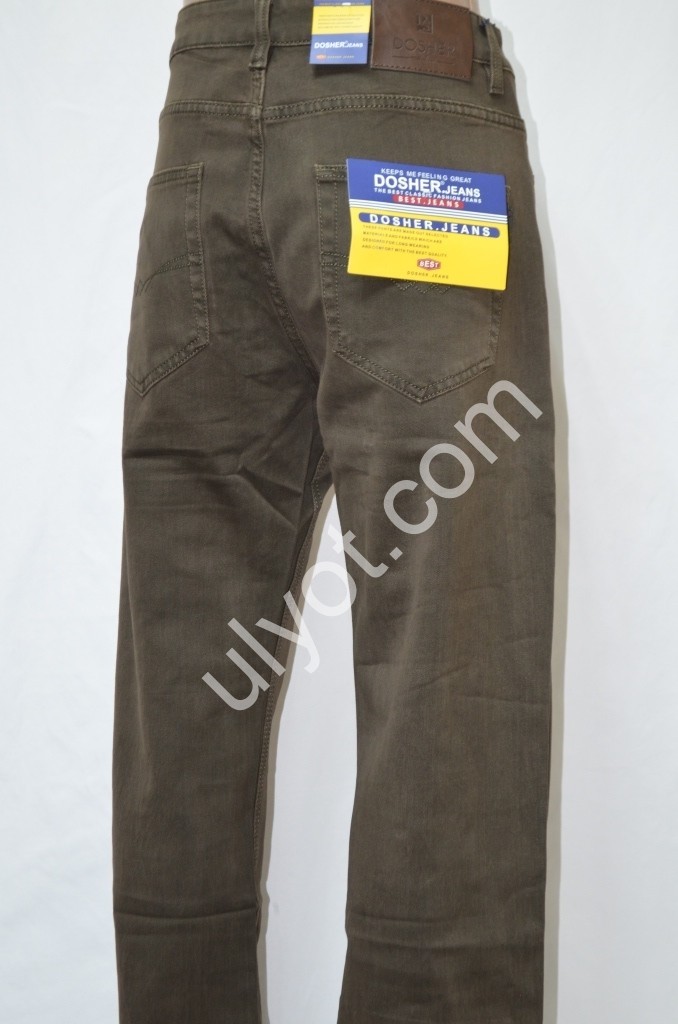 ДЖИНСЫ DOSHER (34-44) ХАКИ 6602-4