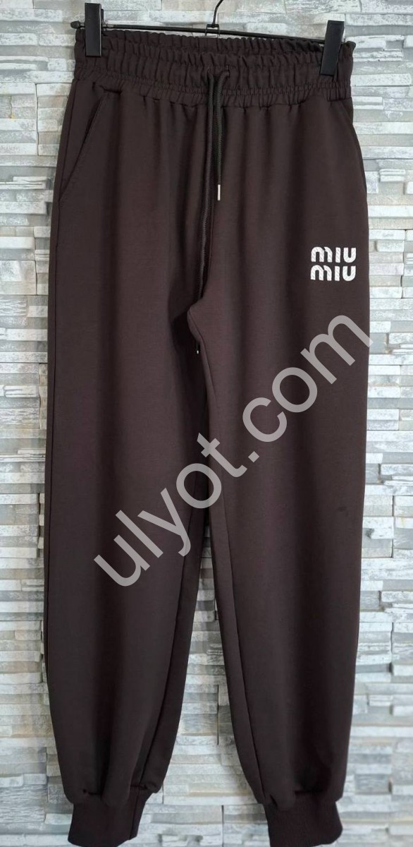 ШТАНИ MIU40 (S-XL) МАНЖЕТ ШОКОЛАД 0004