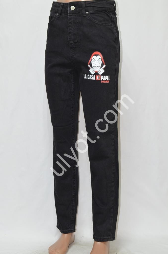 ДЖИНСЫ TOP SHOP (25-32) ЧЕРНЫЙ 7374