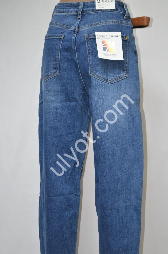 ДЖИНСЫ M.SARA (XS-XL) Т.СИНИЙ 80-3