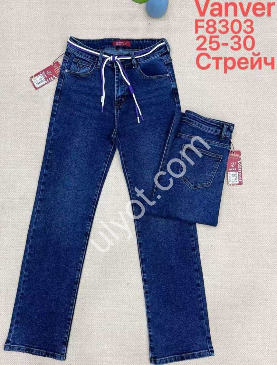 ДЖИНСИ VANVER (25-30) Т.СИНІЙ F8303