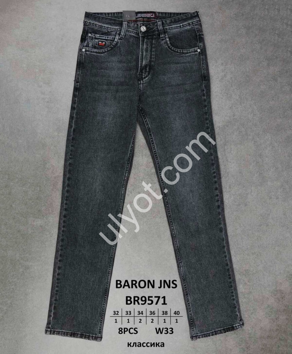 ДЖИНСЫ BARON (34-42) ГРАФИТ 9571