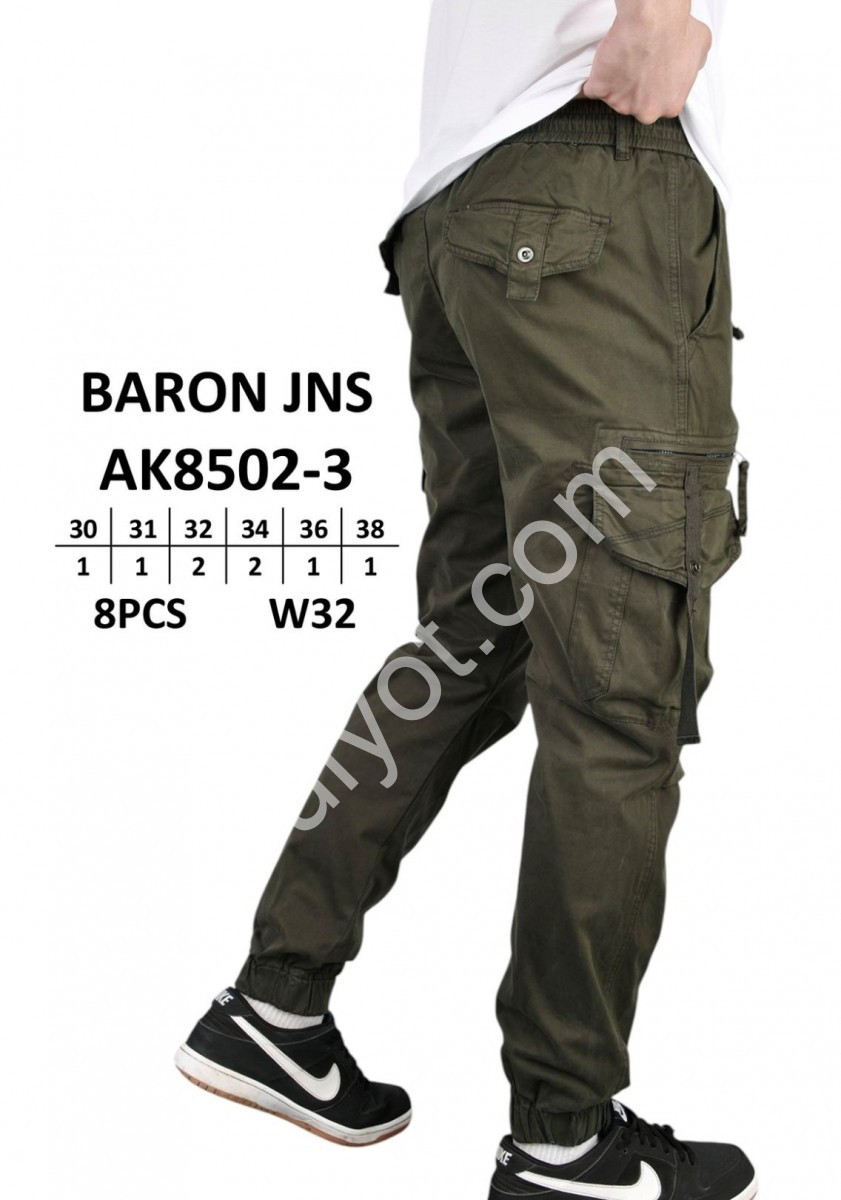 ДЖИНСЫ BARON (30-38) ХАКИ 8502-3