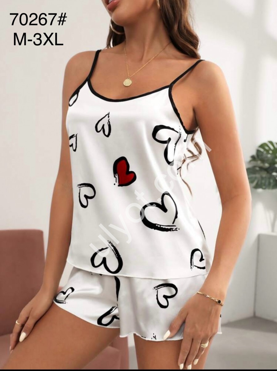 ПИЖАМА (M-3XL) СЕРДЕЧКИ 70267
