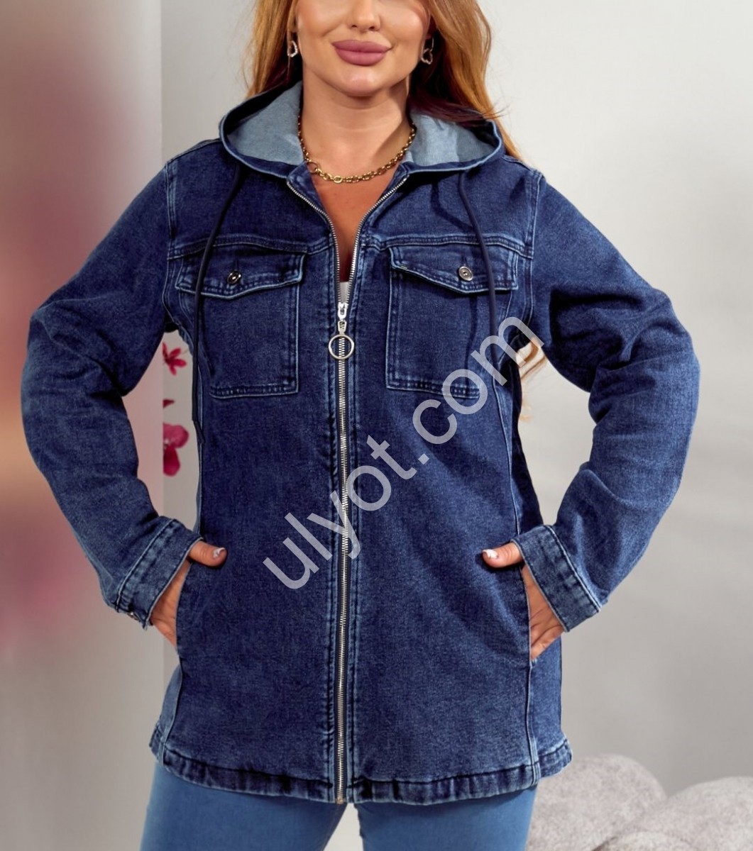 КУРТКА ДЖИНСОВА LIANA (3XL-8XL) Т.СИНІЙ 525