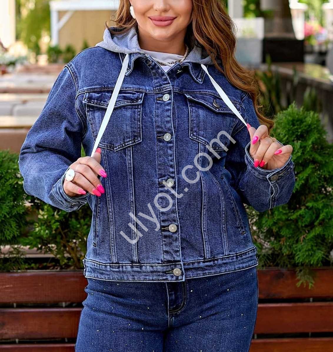 КУРТКА ДЖИНСОВА LIANA (L-5XL) Т.СИНІЙ 2-004