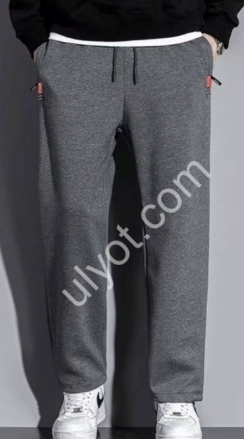 ШТАНЫ (XL-5XL) ФЛИС ПРЯМОЙ Т.СИНИЙ 2418