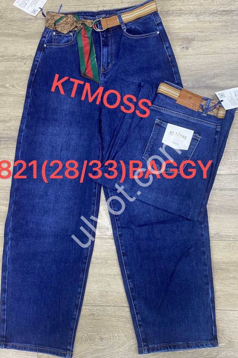 ДЖИНСЫ KT.MOSS (28-33) Т.СИНИЙ 821