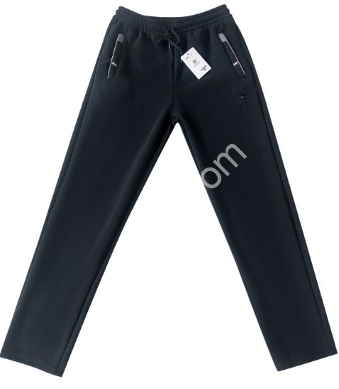 СПОРТ.ШТАНИ (XL-5XL) ФЛІС ПРЯМИЙ ЧОРНИЙ 0003