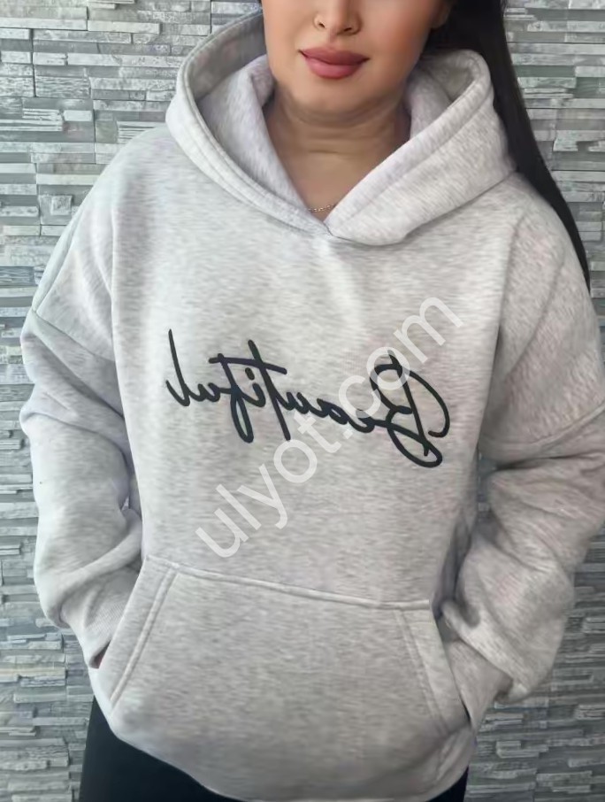 ХУДІ B39 (ONE SIZE 48-50) ФЛІС МЕЛАНЖ 1033