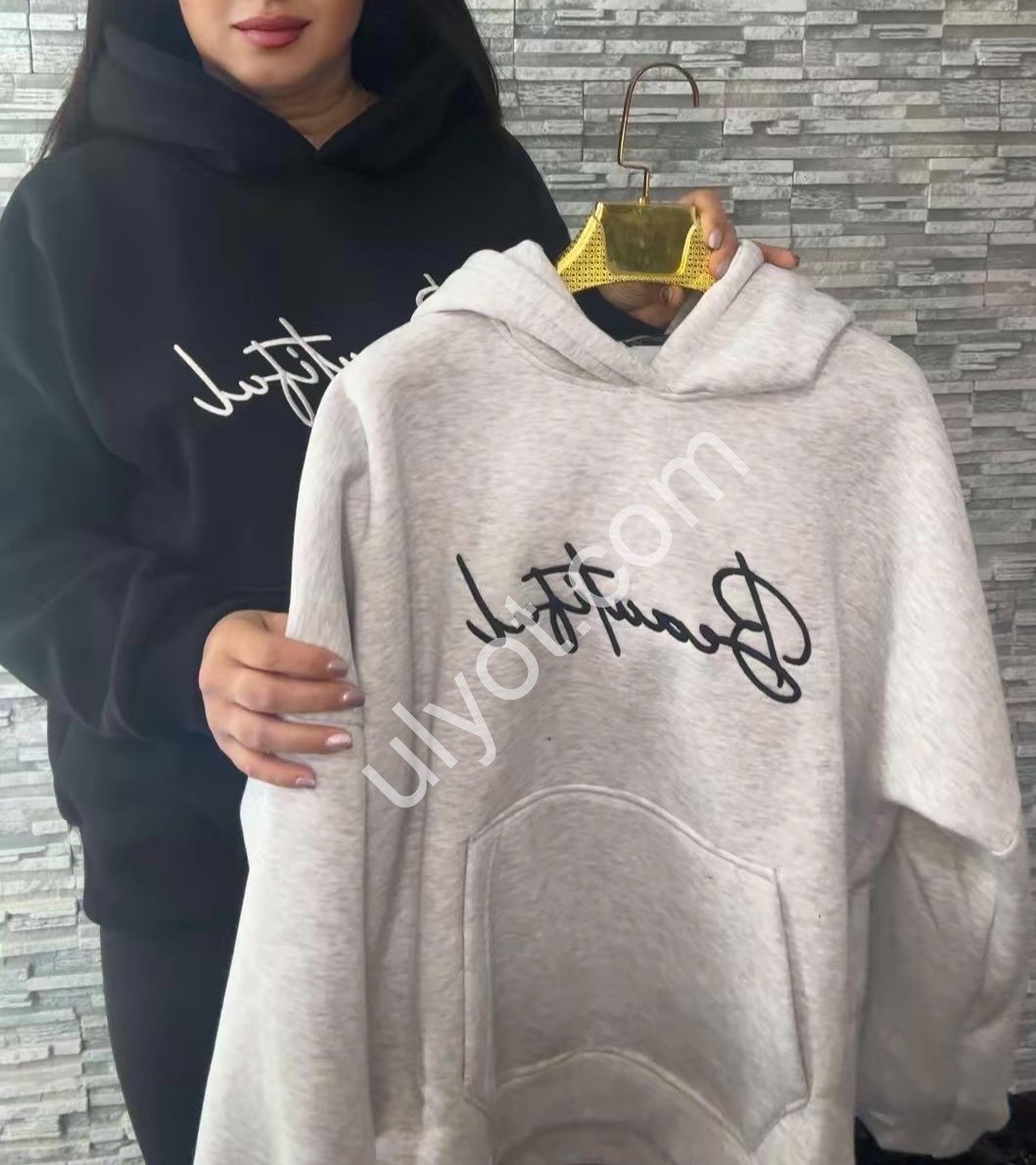 ХУДІ B39 (ONE SIZE 48-50) ФЛІС МЕЛАНЖ 1033